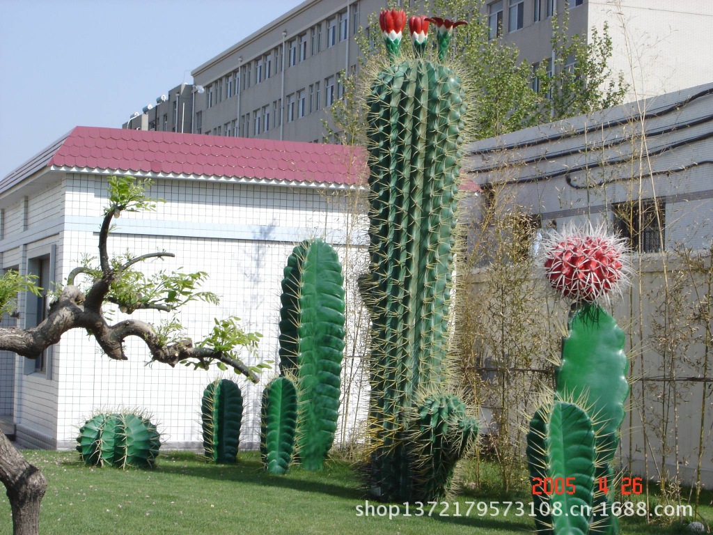 綠色仿真小植物盆景